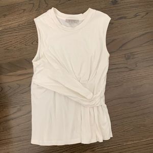 Allsaints * ruched waist peplum cotton top * size 4